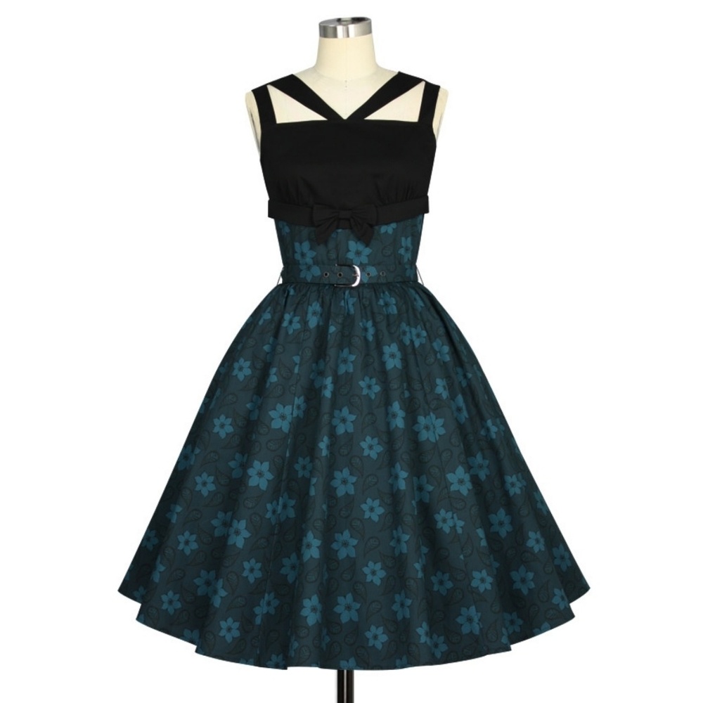 Swing Dance Pin Up Plaid Pocket Flare Dress